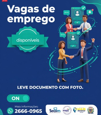 VAGAS ATIVAS DO PAT – POSTO DE ATENDIMENTO AO TRABALHADOR ATUALIZADAS ATÉ O DIA 04/08/2026