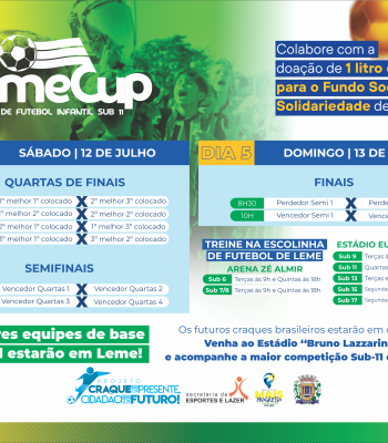 LEME CUP AGITARÁ O FINAL DE SEMANA