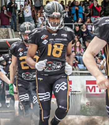 LEMENSE THALYS ALMEIDA É CAMPEÃO NA ALEMANHA E SE DESTACA COM 10 TOUCHDOWNS NA TEMPORADA