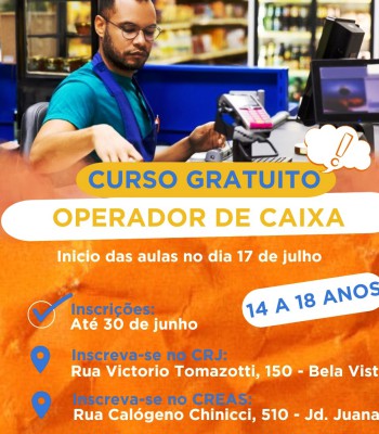 CURSO GRATUITO DE OPERADOR DE CAIXA