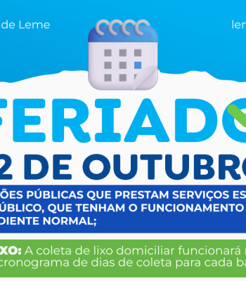 FERIADO NACIONAL NAS REPARTIÇÕES PÚBLICAS MUNICIPAIS NO DIA 12 DE OUTUBRO DE 2026