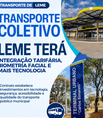 TRANSPORTE COLETIVO DE LEME TERÁ INTEGRAÇÃO TARIFÁRIA, BIOMETRIA FACIAL E MAIS TECNOLOGIA