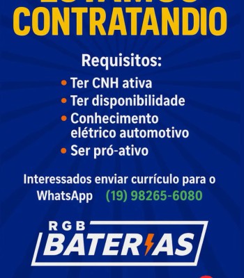 RGB BATERIAS ESTÁ CONTRATANDO
