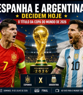 ESPANHA E ARGENTINA DECIDEM HOJE O TÍTULO DA COPA DO MUNDO DE 2026