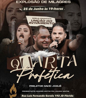 IGREJA PROFÉTICA UNÇÃO E AVIVAMENTO REALIZARÁ UM GRANDE ENCONTRO DE FÉ