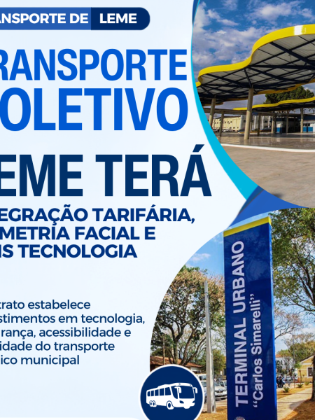 TRANSPORTE COLETIVO DE LEME TERÁ INTEGRAÇÃO TARIFÁRIA, BIOMETRIA FACIAL E MAIS TECNOLOGIA