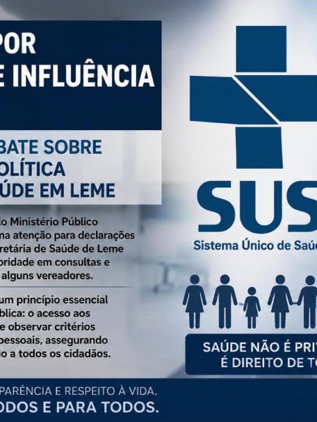DENÚNCIA POR TRÁFICO DE INFLUÊNCIA EM MINAS REACENDE DEBATE SOBRE PRIORIDADE POLÍTICA NA FILA DA SAÚDE EM LEME