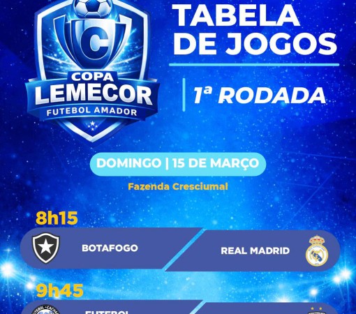 COPA LEMECOR DE FUTEBOL AMADOR COMEÇA DIA 15 DE MARÇO COM 17 EQUIPES NA DISPUTA}