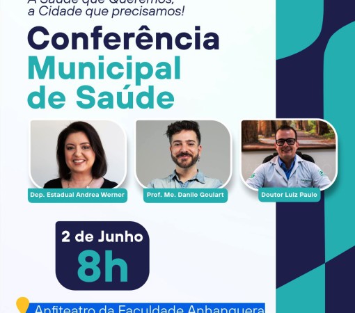 X CONFERÊNCIA MUNICIPAL DE SAÚDE, ACONTECE DIA 02 DE JUNHO}