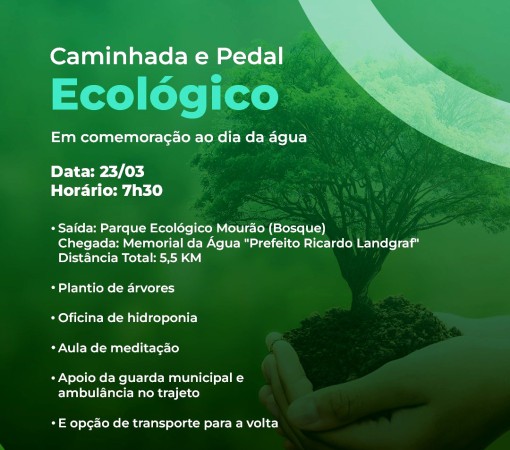 1ª CAMINHADA E PEDAL ECOLÓGICO AO MEMORIAL DA ÁGUA}