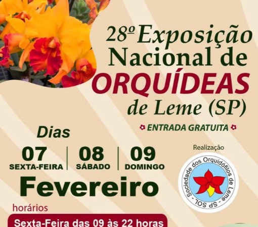 28ª EXPOSIÇÃO NACIONAL DE ORQUÍDEAS DE LEME}