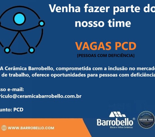 VAGA DE EMPREGO PARA PCD}