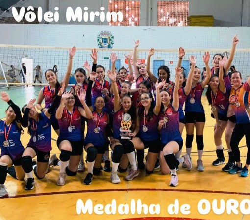 MEDALHA DE OURO PARA O VÔLEI DA ACEUL SEL LEME NA CATEGORIA MIRIM ATÉ 14 ANOS}
