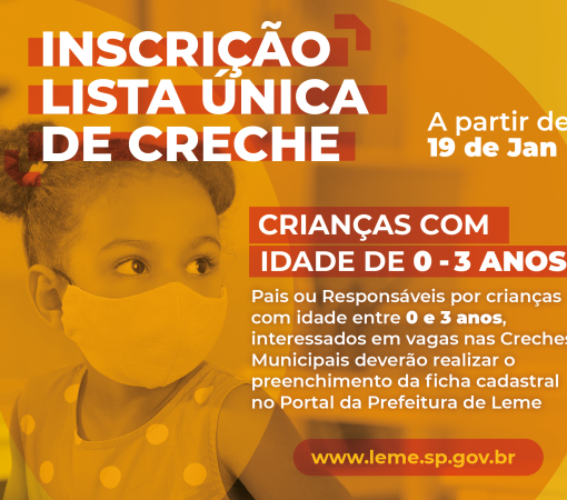 Inscrições Lista Única de Creche 2023}