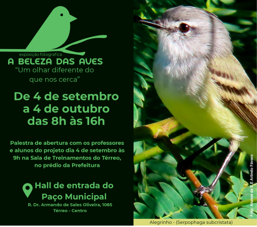 Exposição: “A beleza das Aves – Um olhar diferente do que nos cerca”}