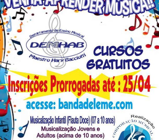 ATENÇÃO: AS INSCRIÇÕES FORAM PRORROGADAS}