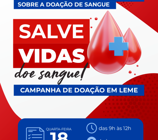 JUNHO VERMELHO – MÊS DE CONSCIENTIZAÇÃO PARA DOAÇÃO DE SANGUE – 3ª ETAPA DE DOAÇÃO SERÁ DIA 18 DE JUNHO}