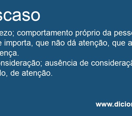 DESCASO ESCANCARADO}