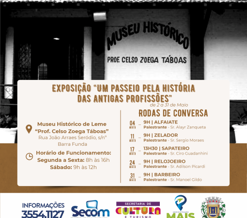 Museu Histórico de Leme “Prof. Celso Zoega Táboas” lança exposição “Um passeio pela história das antigas profissões”}