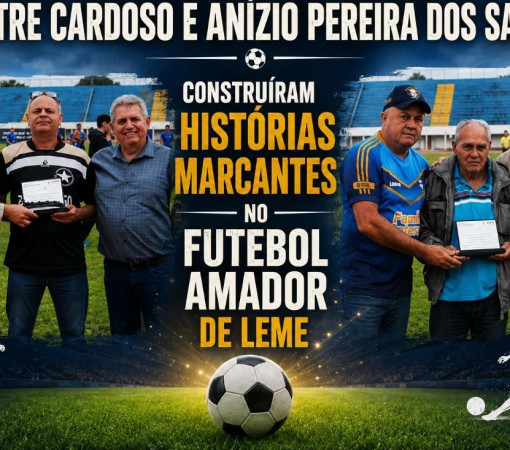 MESTRE CARDOSO E ANÍZIO PEREIRA DOS SANTOS CONSTRUÍRAM HISTÓRIAS MARCANTES NO FUTEBOL AMADOR DE LEME}