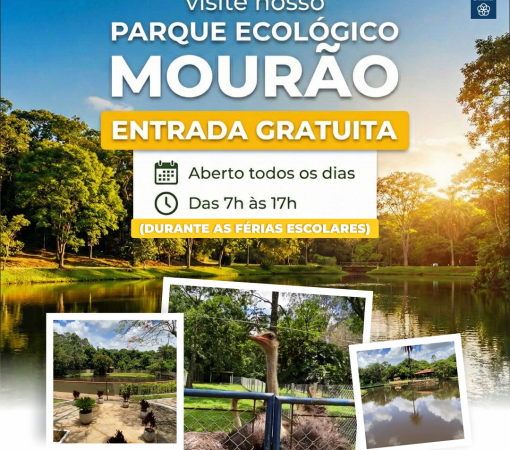 ATENÇÃO: PARQUE ECOLÓGICO MOURÃO CONTINUA COM HORÁRIO DIFERENCIADO DURANTE AS FÉRIAS ESCOLARES 2026}