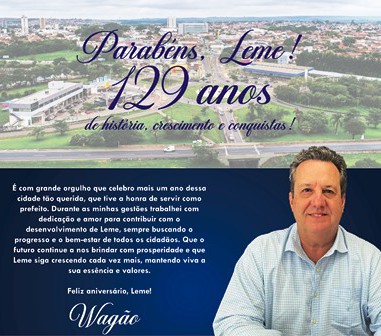 PARABÉNS LEME, 129 ANOS DE HISTÓRIAS, CRESCIMENTO E CONQUISTAS}