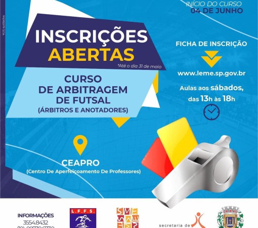 Curso de Arbitragem de Futsal (árbitros e anotadores)}