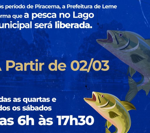 Após período de piracema, pesca será liberada no Lago Municipal}