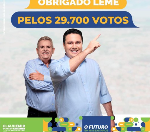 AGRADECIMENTO DO PREFEITO REELEITO, CLAUDEMIR BORGES}