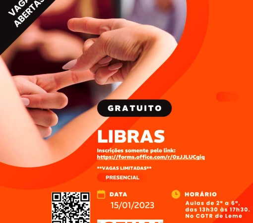 CURSO GRATUITO: LIBRAS - COMUNICAÇÃO COM O SURDO POR MEIO DA LÍNGUA DE SINAIS - 160 HORAS}