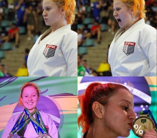 Sarah Helena - atleta brilha no Campeonato Brasileiro de Karatê 2023}