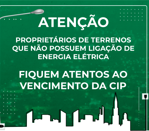 CIP - CONTRIBUIÇÃO DE ILUMINAÇÃO PÚBLICA PARA TERRENOS}