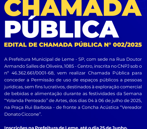 CHAMADA PÚBLICA CULTURA 002/2025}