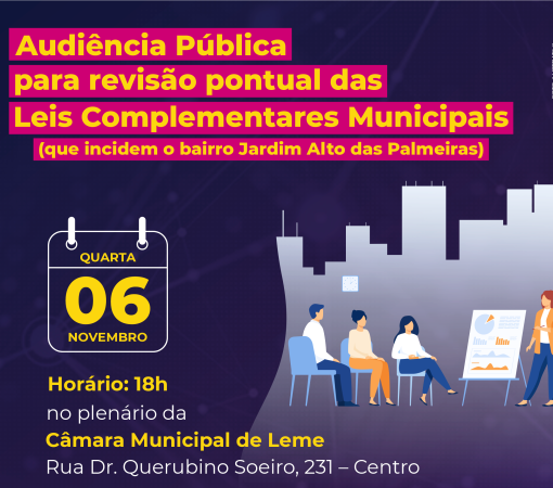 AUDIÊNCIA PÚBLICA NO DIA 06 DE NOVEMBRO}