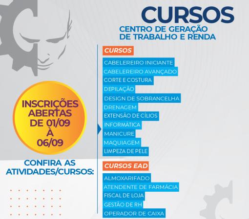 Cursos Gratuitos no CGTR - Centro de Geração de Trabalho e Renda}