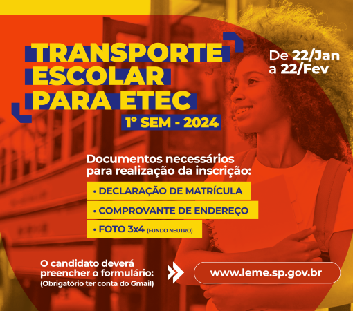 TRANSPORTE ESCOLAR PARA ETEC - 1º SEMESTRE DE 2024}