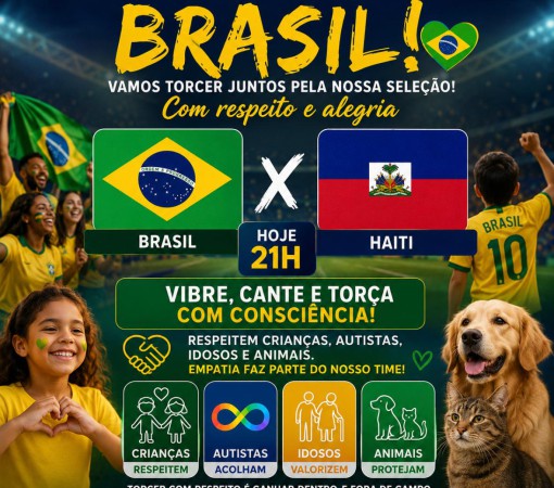 BRASIL EM CAMPO: TORCIDA SIM, FOGOS NÃO}