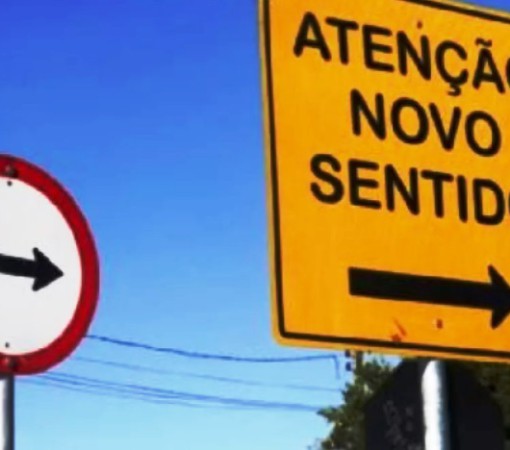 Alterações no sentido de direção de ruas na cidade em 11 e 18 de dezembro}