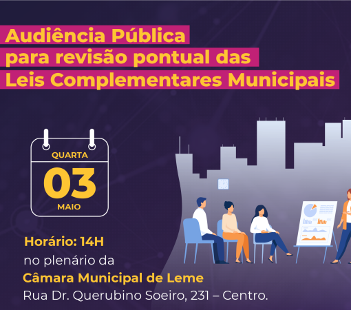 Audiência Pública no dia 03 de maio}