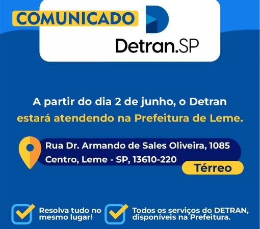 COMUNICADO SOBRE O DETRAN}