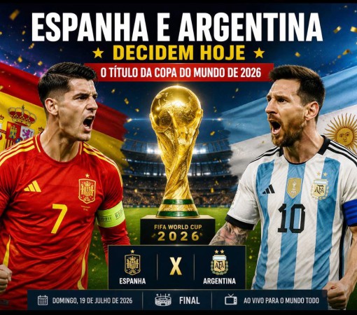 ESPANHA E ARGENTINA DECIDEM HOJE O TÍTULO DA COPA DO MUNDO DE 2026}