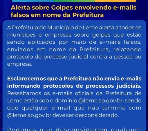 ATENÇÃO PARA A NOTA OFICIAL DA PREFEITURA DE LEME}