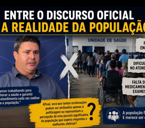 ENTRE O DISCURSO OFICIAL E A REALIDADE DA POPULAÇÃO}