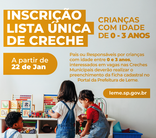 INSCRIÇÕES DA LISTA ÚNICA PARA CRECHE 2025}