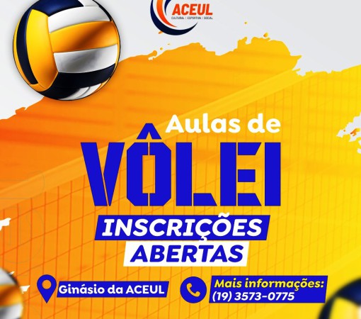 ACEUL PROPORCIONA ÀS CRIANÇAS E JOVENS DA CIDADE, TREINOS DE INICIAÇÃO AO VÔLEI.}