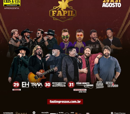 AGORA É FAPIL – 29 A 31 DE AGOSTO DE 2024}