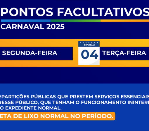 PONTO FACULTATIVO REPARTIÇÕES PÚBLICAS MUNICIPAIS DIAS 03 E 04 DE MARÇO}