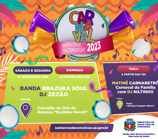 CARNAVAL DE SANTA CRUZ DA CONCEIÇÃO PROMETE MUITO AGITO E SAMBA NO PÉ}
