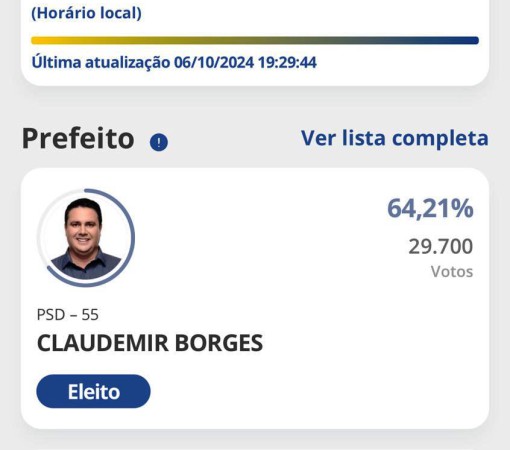 CONFIRA O RESULTADO FINAL DA ELEIÇÃO MUNICIPAL DO DIA 06 DE OUTUBRO}