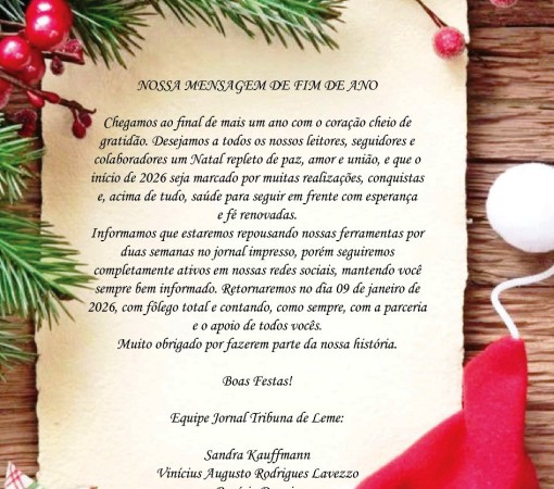 NOSSA MENSAGEM DE FIM DE ANO}